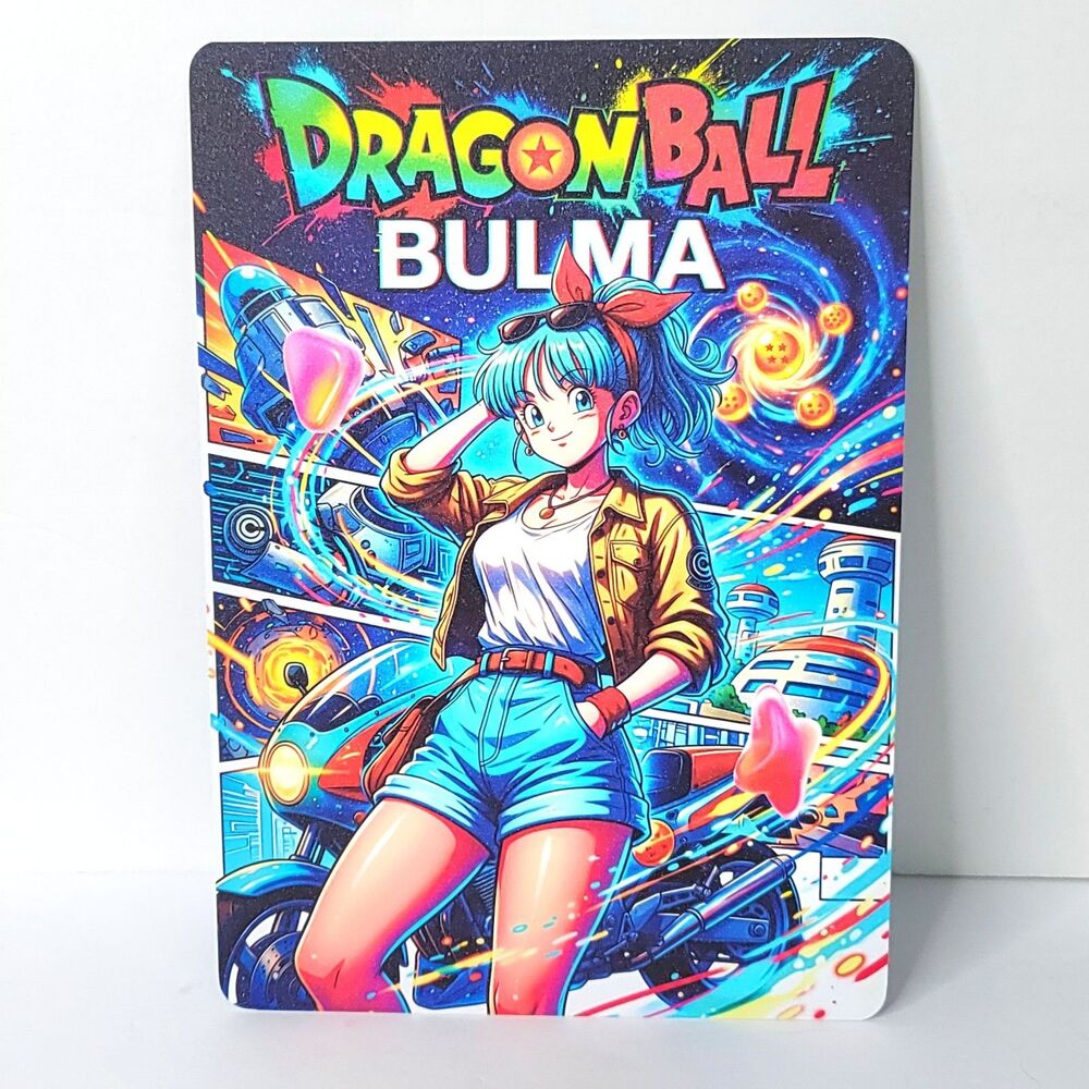 Dragon Ball Bulma Cosmic Waifu Card Anime Girl Wall Art Oversized Board A4
